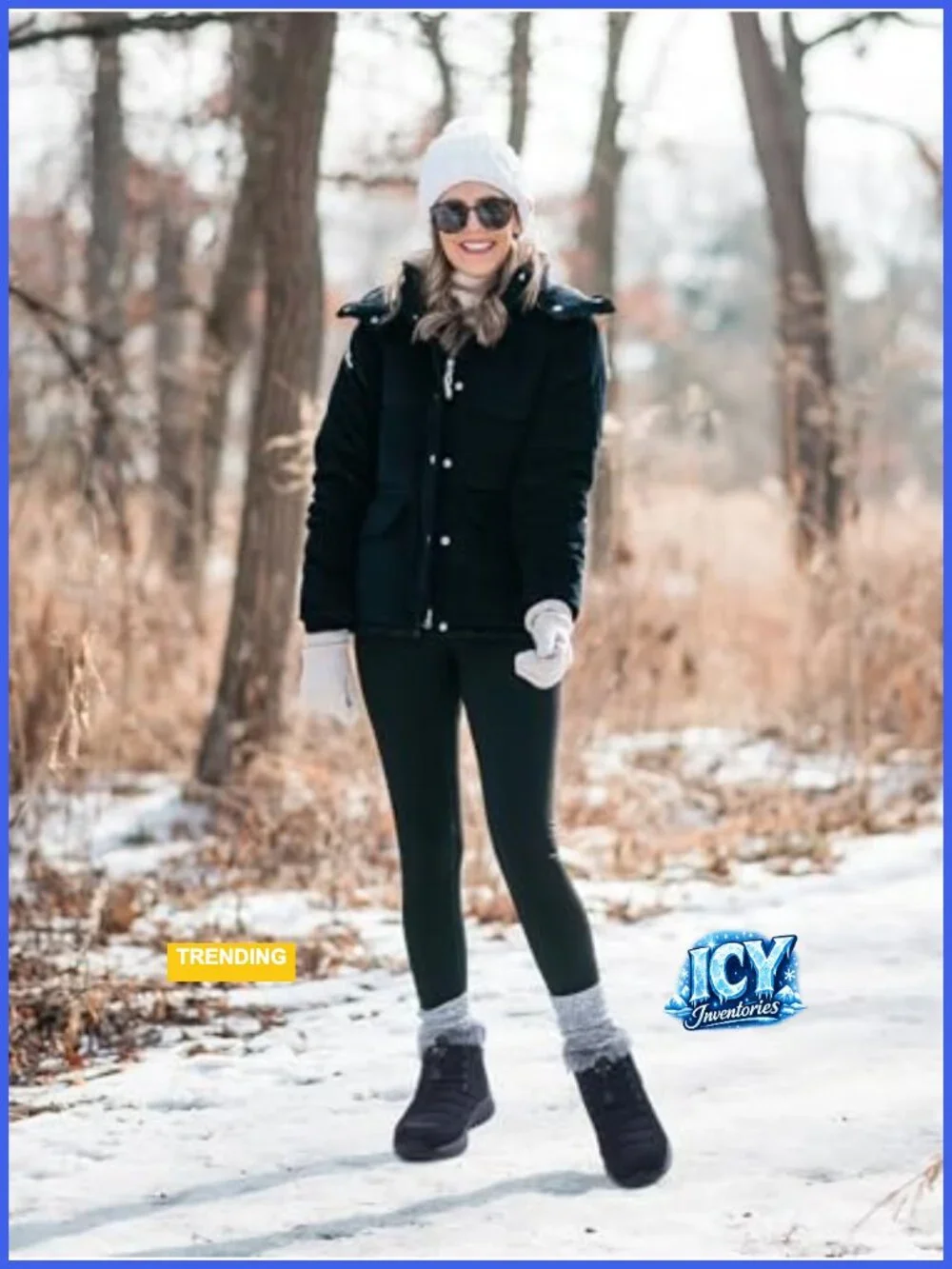 Warm Faux Fur Lined Winter Snow Boots for Women Water Resistant Slip On Zipper